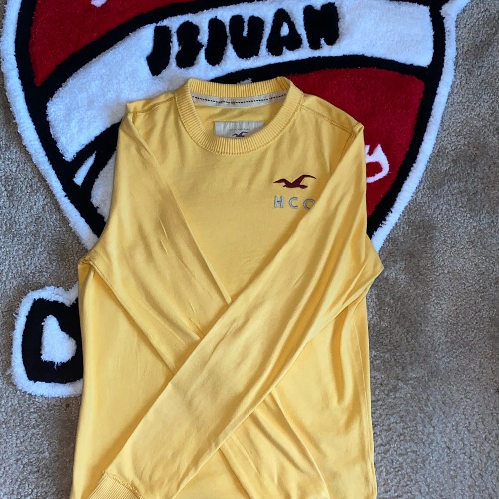 Yellow Hollister Long Sleeve Sweater